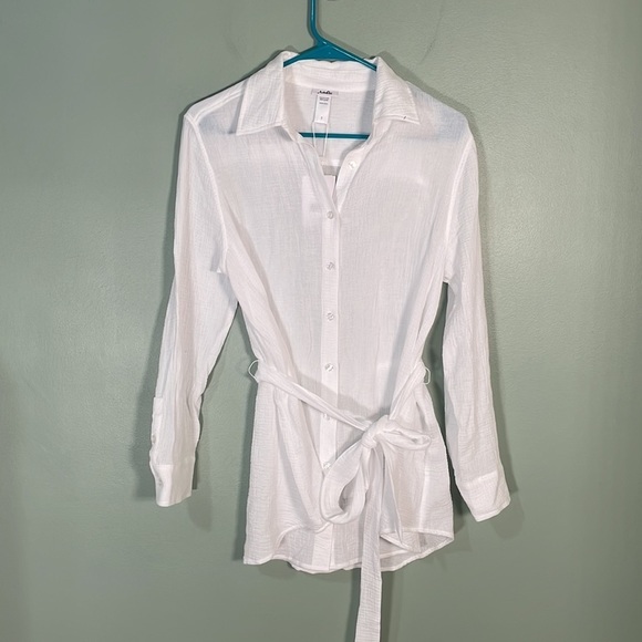 Andie The Corvo Button Up Top Cover Up White size XS S XL NWT - Picture 6 of 10